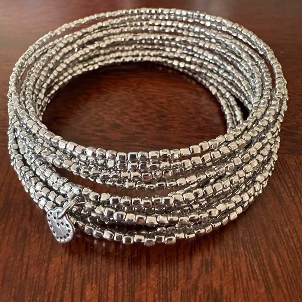 Classic Stella & Dot Silver Wrap Bracelet - never worn!